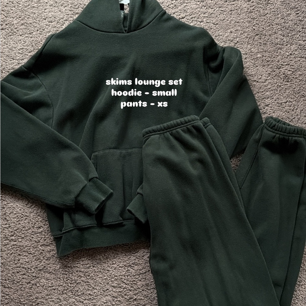 SKIMS Dark Green Lounge Set